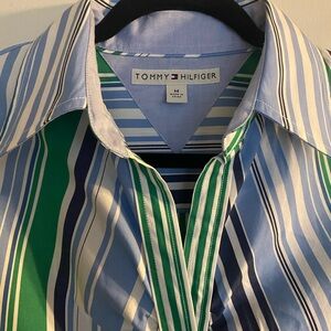 Tommy Hilfiger Striped Shirt - Blue and Green